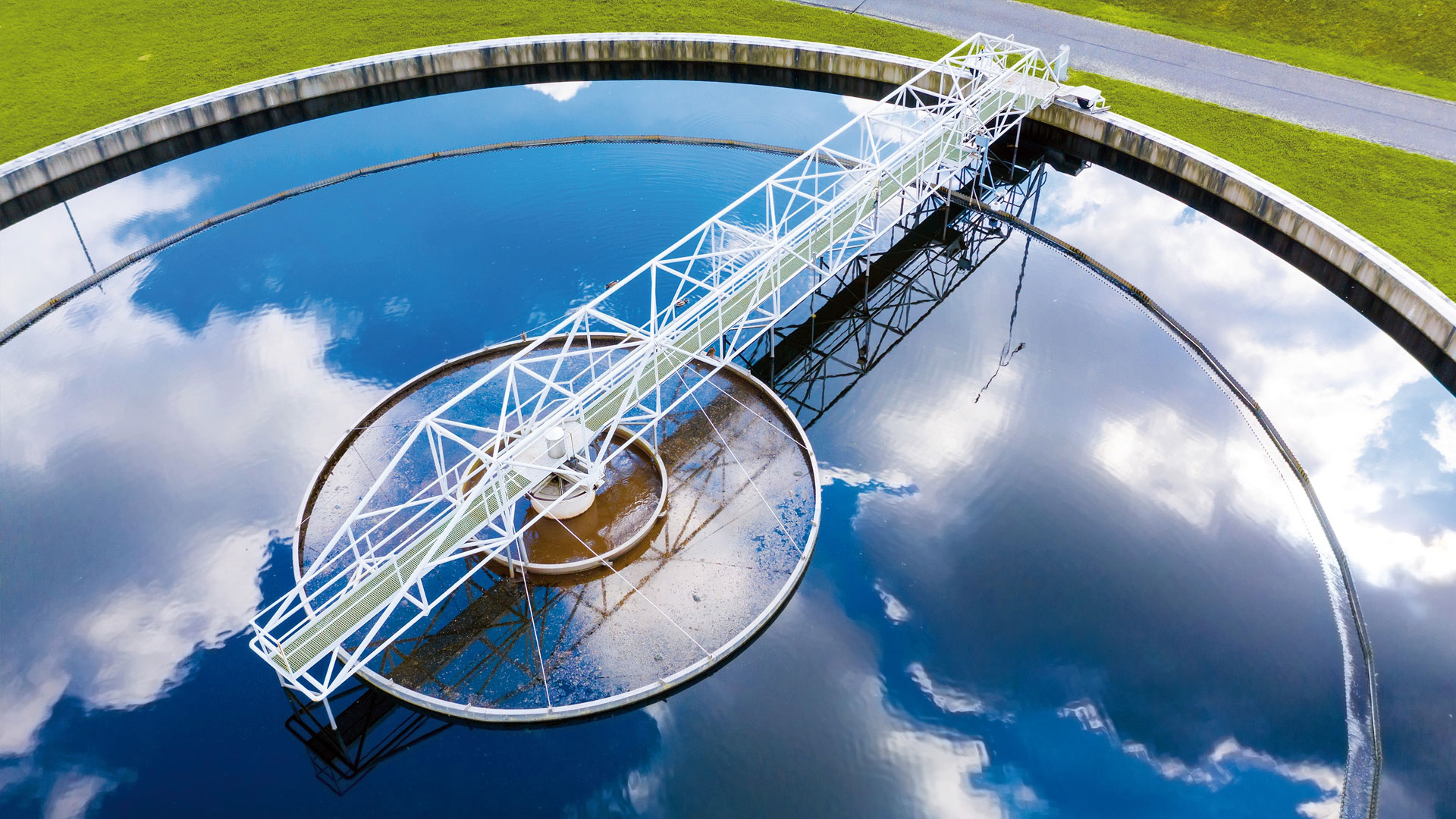 Closeup einer kläranlage